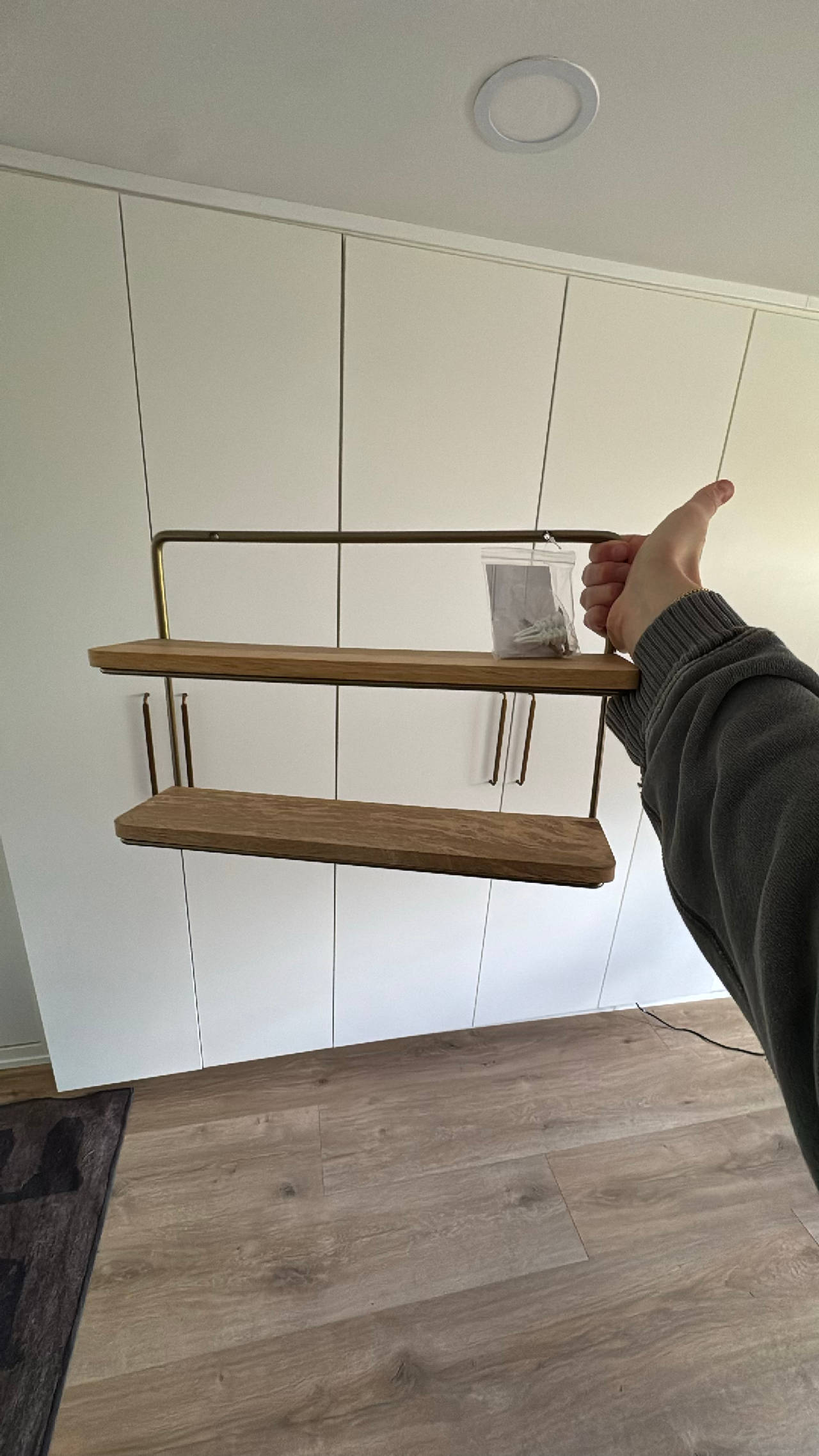 Wall Shelf - wood and metal