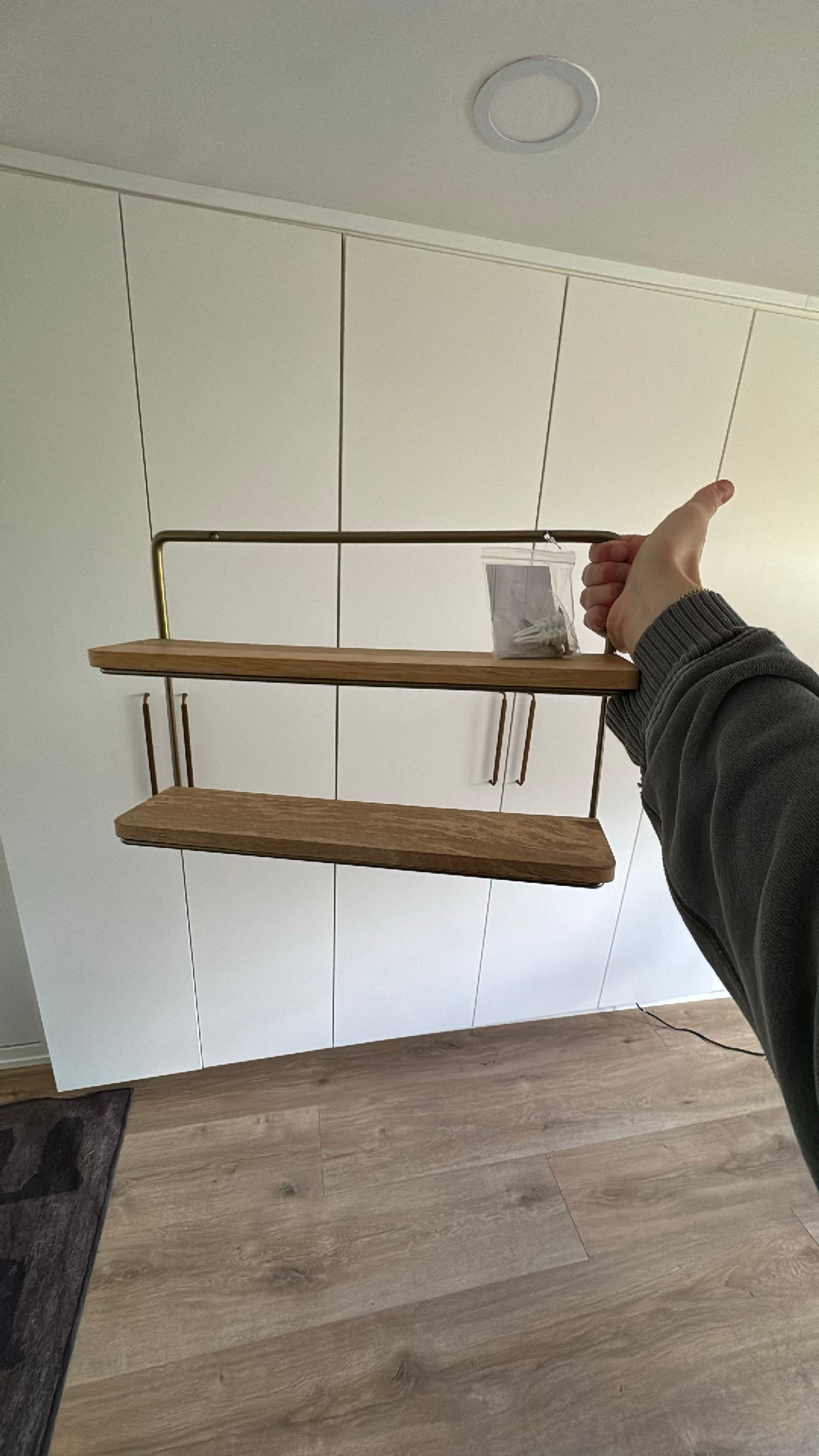 Wall Shelf - wood and metal