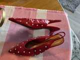 Next Forever Comfort Red Studded Slingback Heels - Image 6