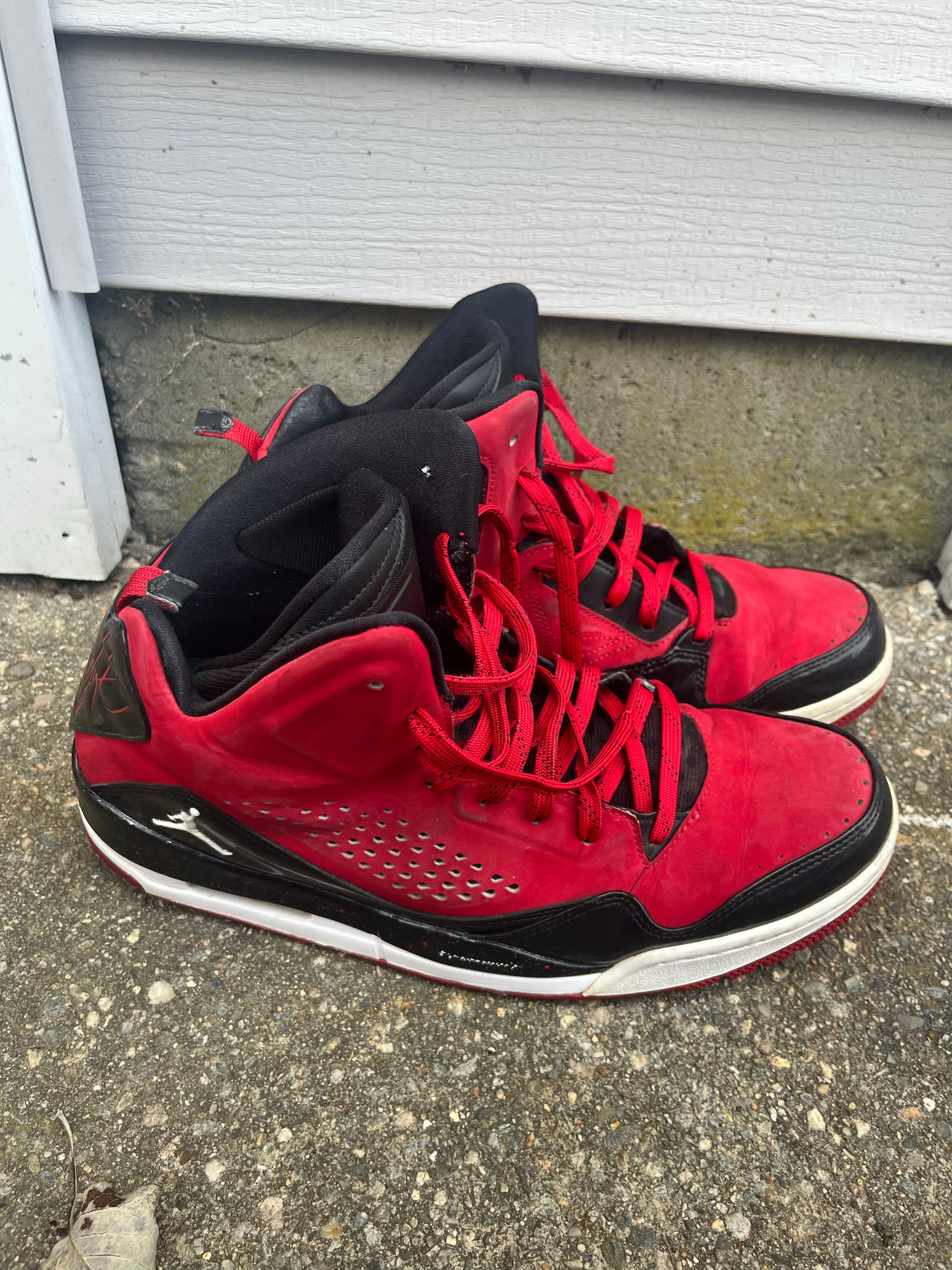 Air Jordan Flight SC-3 Men's Black Red Basketball Shoes Size 13