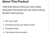 WeWarm Deluxe Milkhouse Utility Heater HT1912 - Image 4