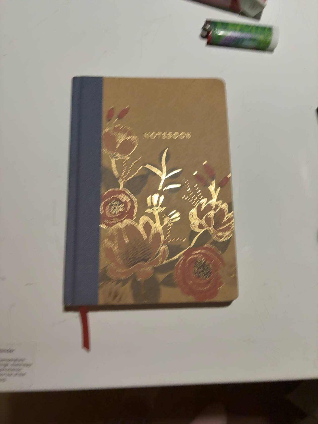 DesignWorks Think Ink Brown/Blue Floral Notebook