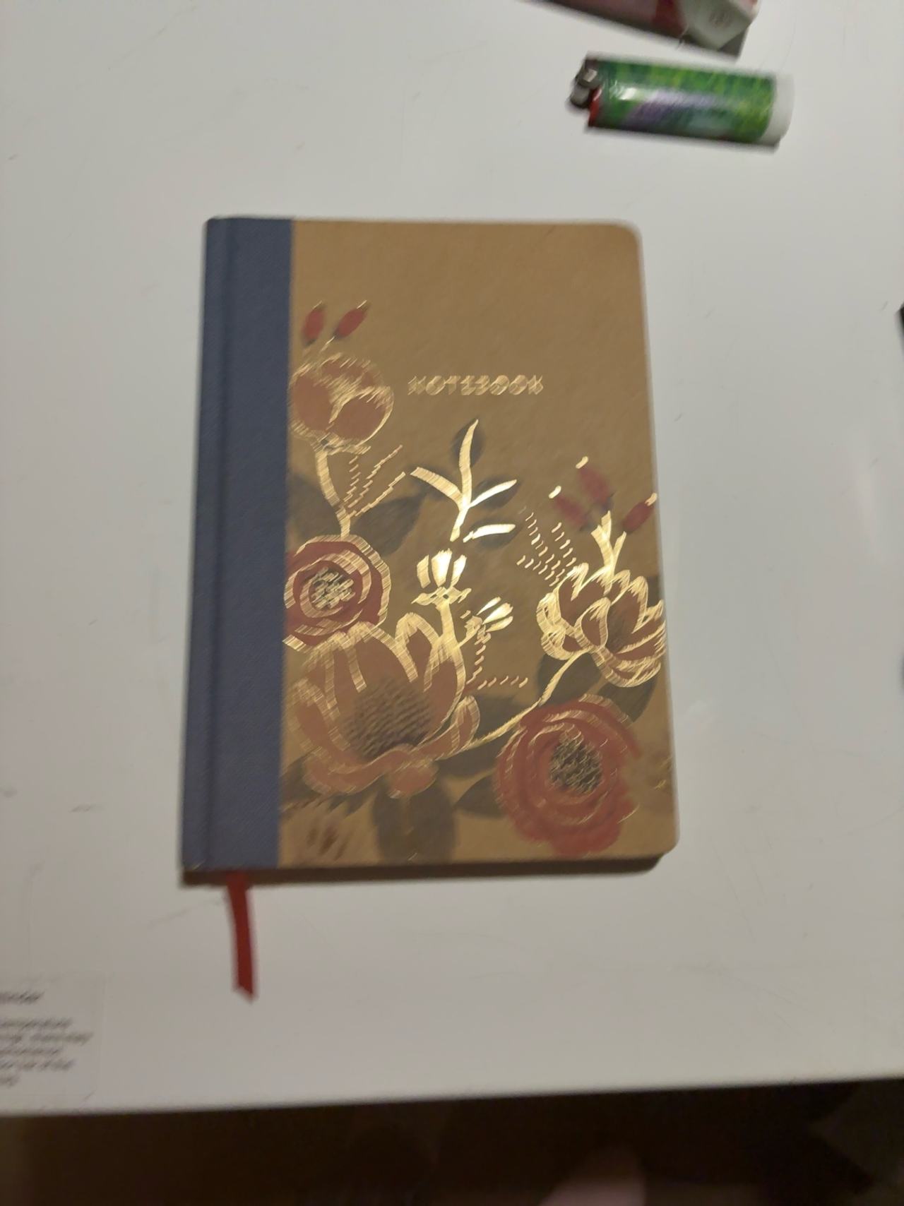 DesignWorks Think Ink Brown/Blue Floral Notebook