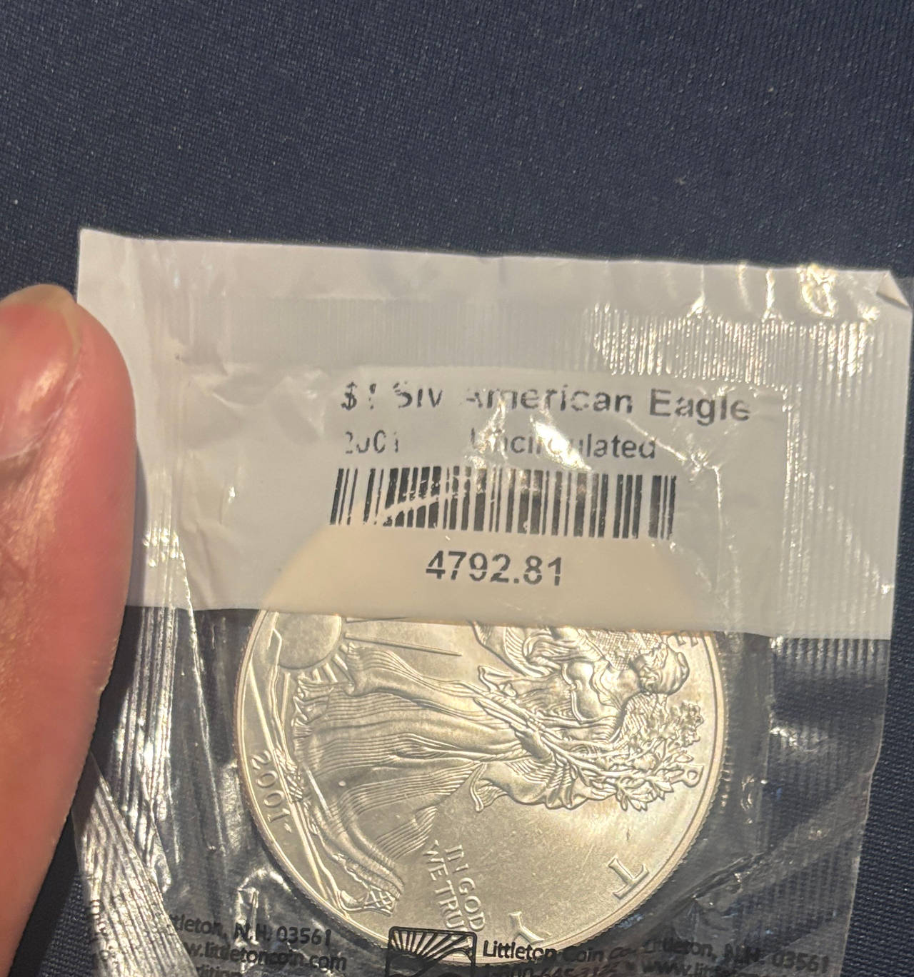 2001 American Silver Eagle 1oz Dollar Coin