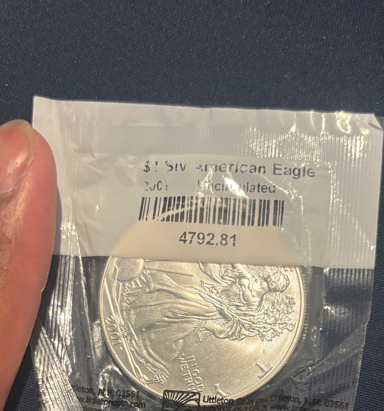 2001 American Silver Eagle 1oz Dollar Coin