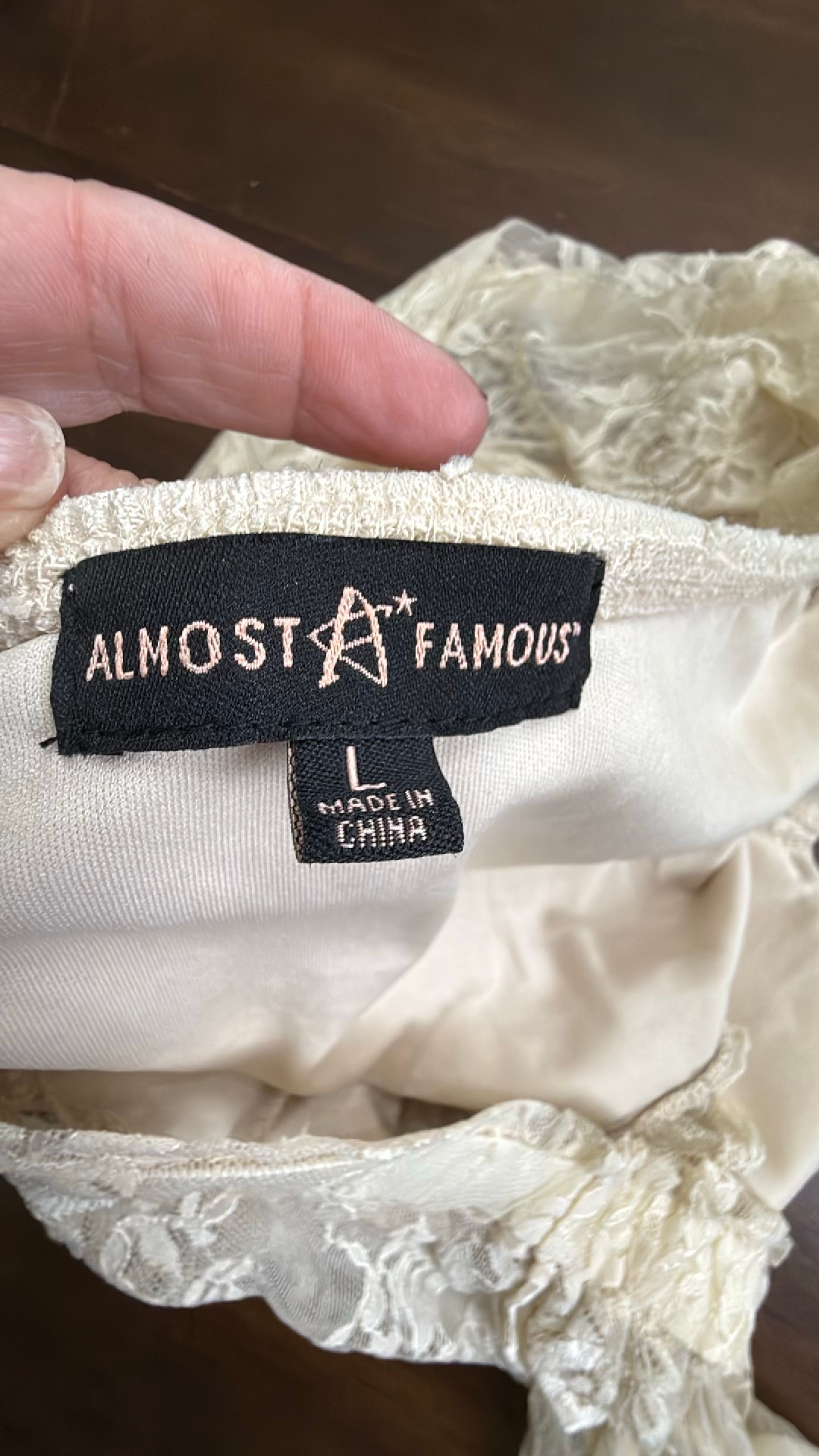 Almost Famous Lace Corset Top Large - Image 5