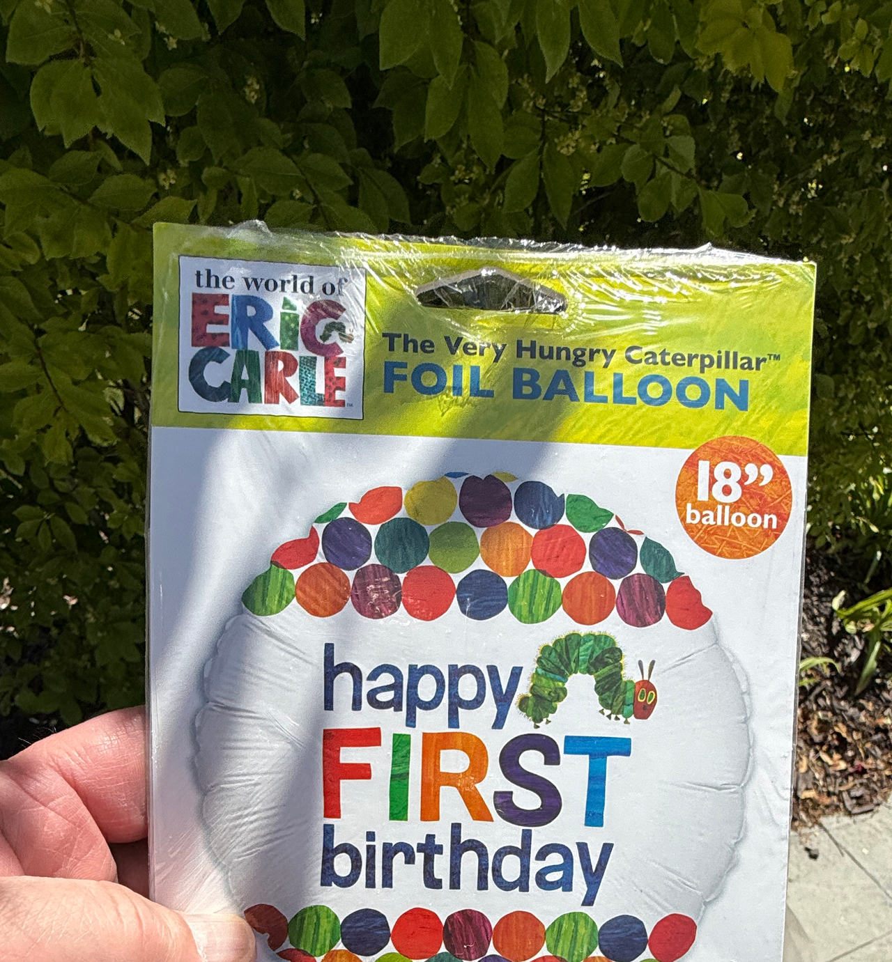 The Very Hungry Caterpillar Happy First Birthday 18" Foil Balloon