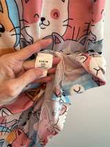 Girls Sleeveless Cartoon Cat Print Dress - Image 2