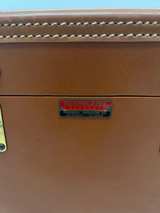 Vintage Travelaire Train Case Vanity Case Brown Hard Luggage Mirror No Key Read - Image 3