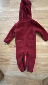 Carhartt Infant 9-Month Fleece Zip-Front Coverall Maroon - Image 4