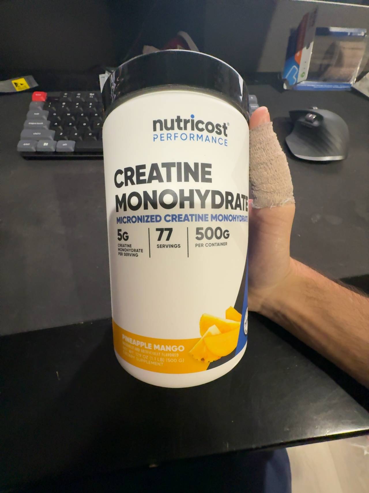 Nutricost Creatine Monohydrate Powder Pineapple Mango 500g
