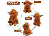 Stuffed Animals Highland Cows Cute Stuff Fluffy Cattle Dolls Skeleton Toys - Image 6