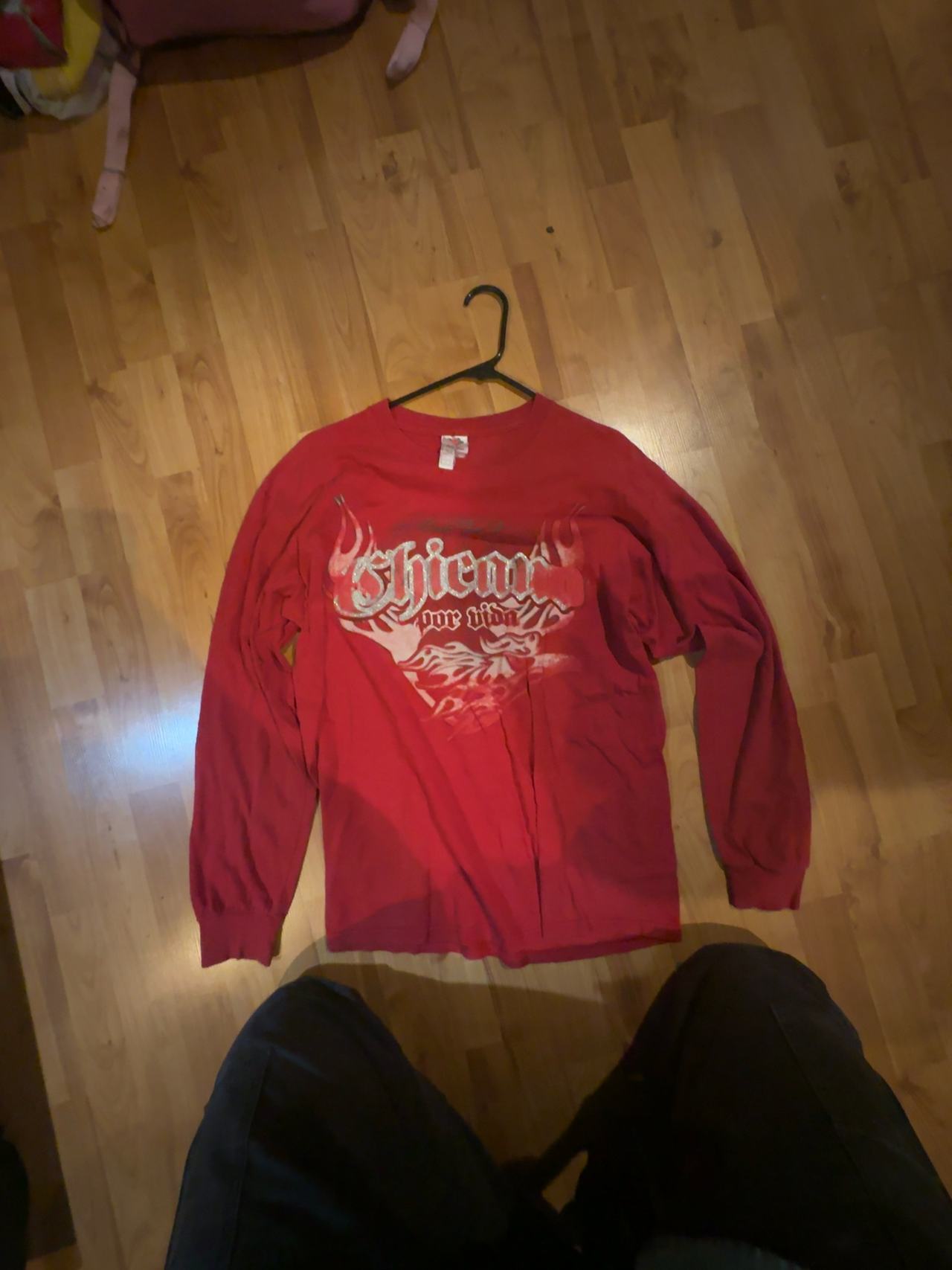 If Six Was Nine Double Layer Long Sleeve Shirt Red