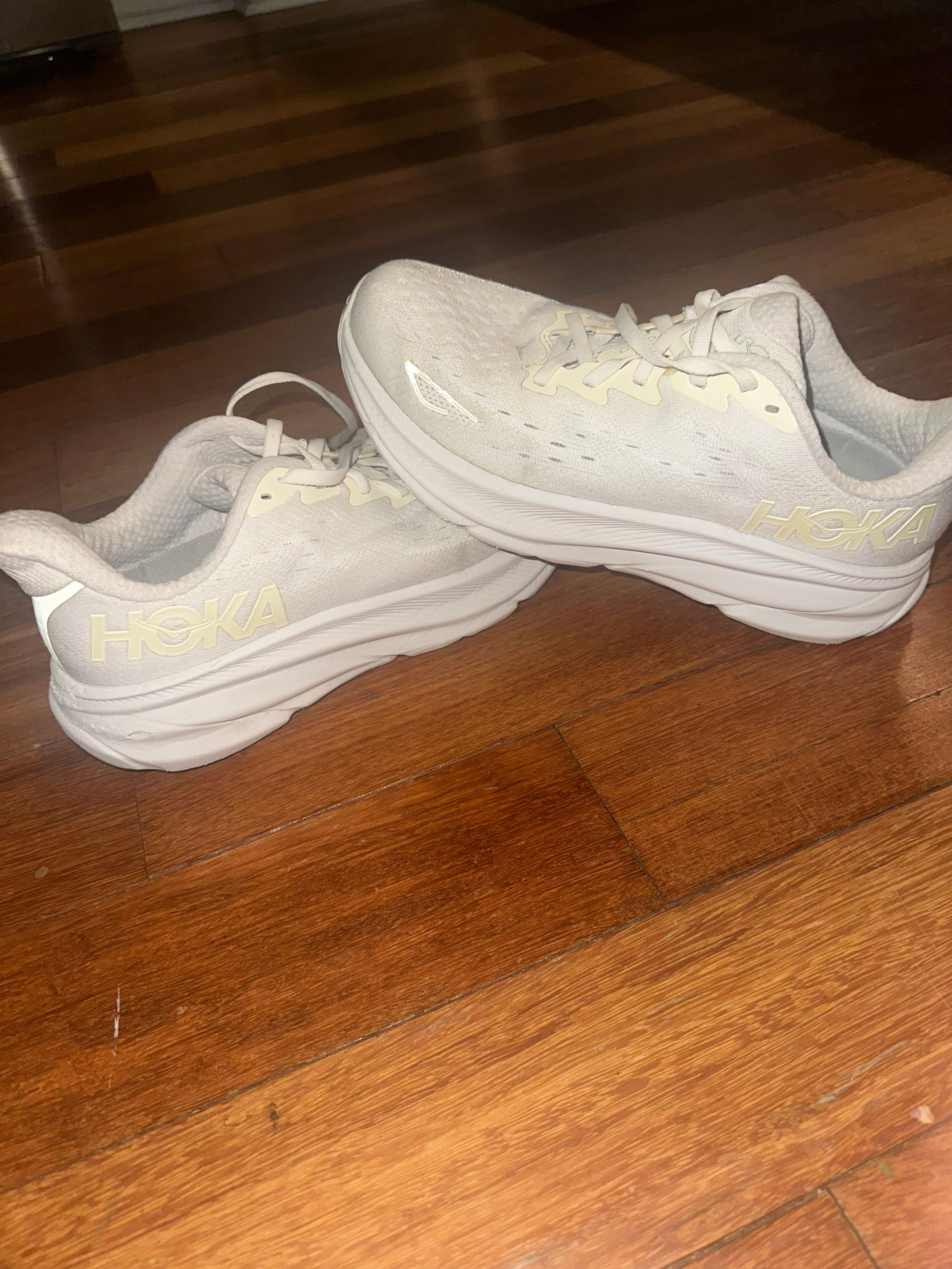 Hoka Clifton 9 Women's White Running Shoe - Image 3