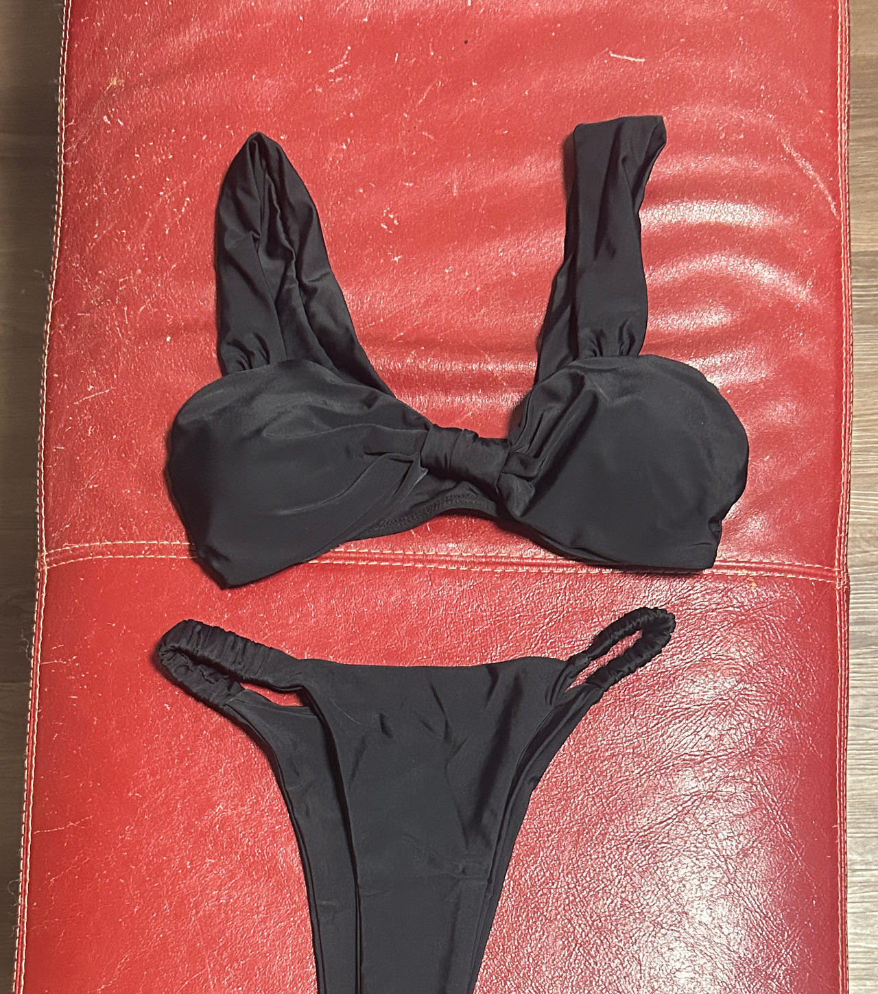 Black Underwire Knot Bikini Set
