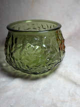 Indiana Glass Avocado Green Bark Textured Bowl - Image 1