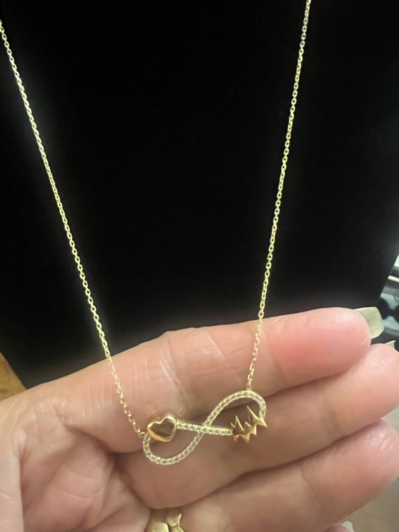 18k pure golf Infinity Necklace