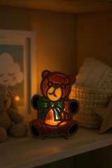 Stained Glass Teddy Bear Night Light - Image 2