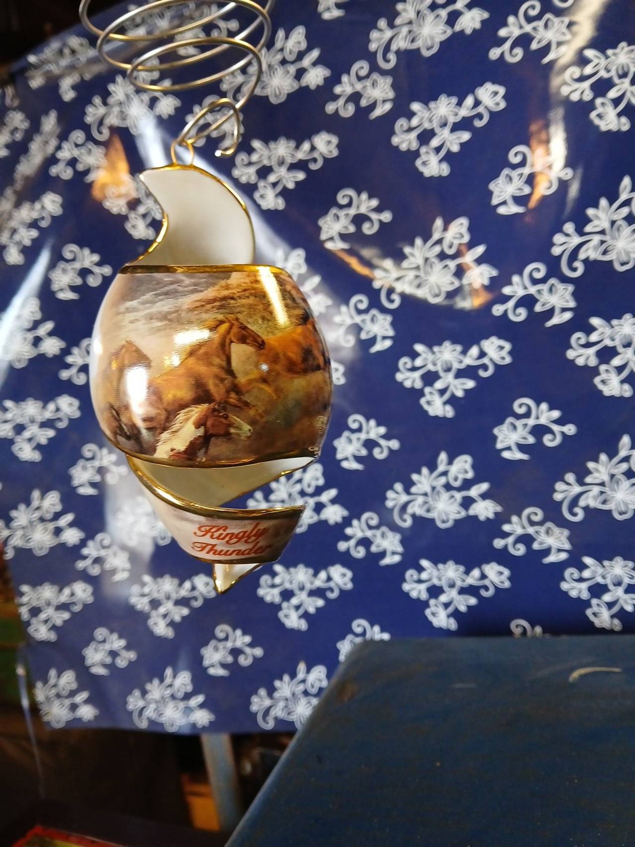 The Bradford Editions Kingly Thunder Heirloom Porcelain Spiral Ornament