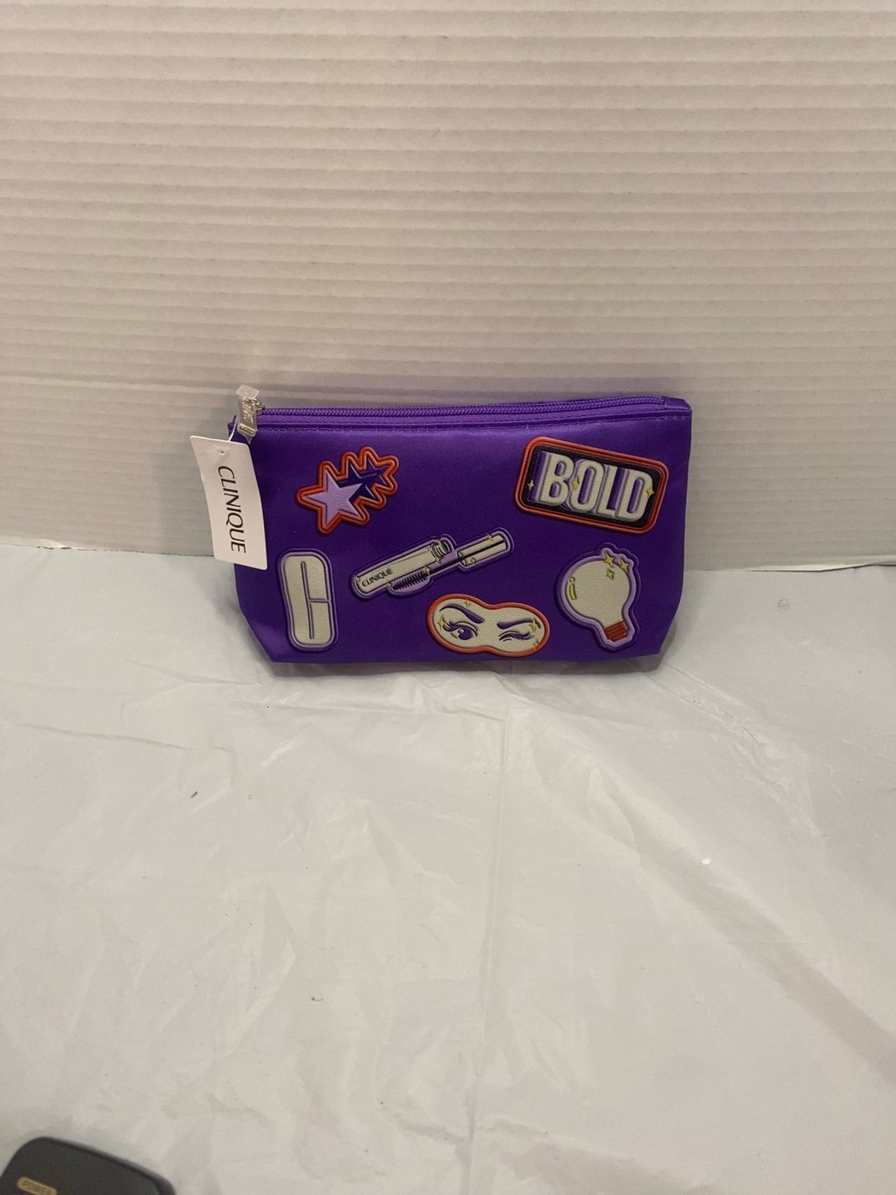 Clinique Purple Makeup Bag