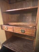 Vintage Campaign Style Hutch Cabinet-set of 2 - Image 8