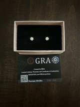 0.5ct Moissanite Stud Earrings With GRA certification papers and card +They pass - Image 1