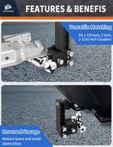 METOWARE Adjustable Trailer Hitch Ball Mount - Image 6
