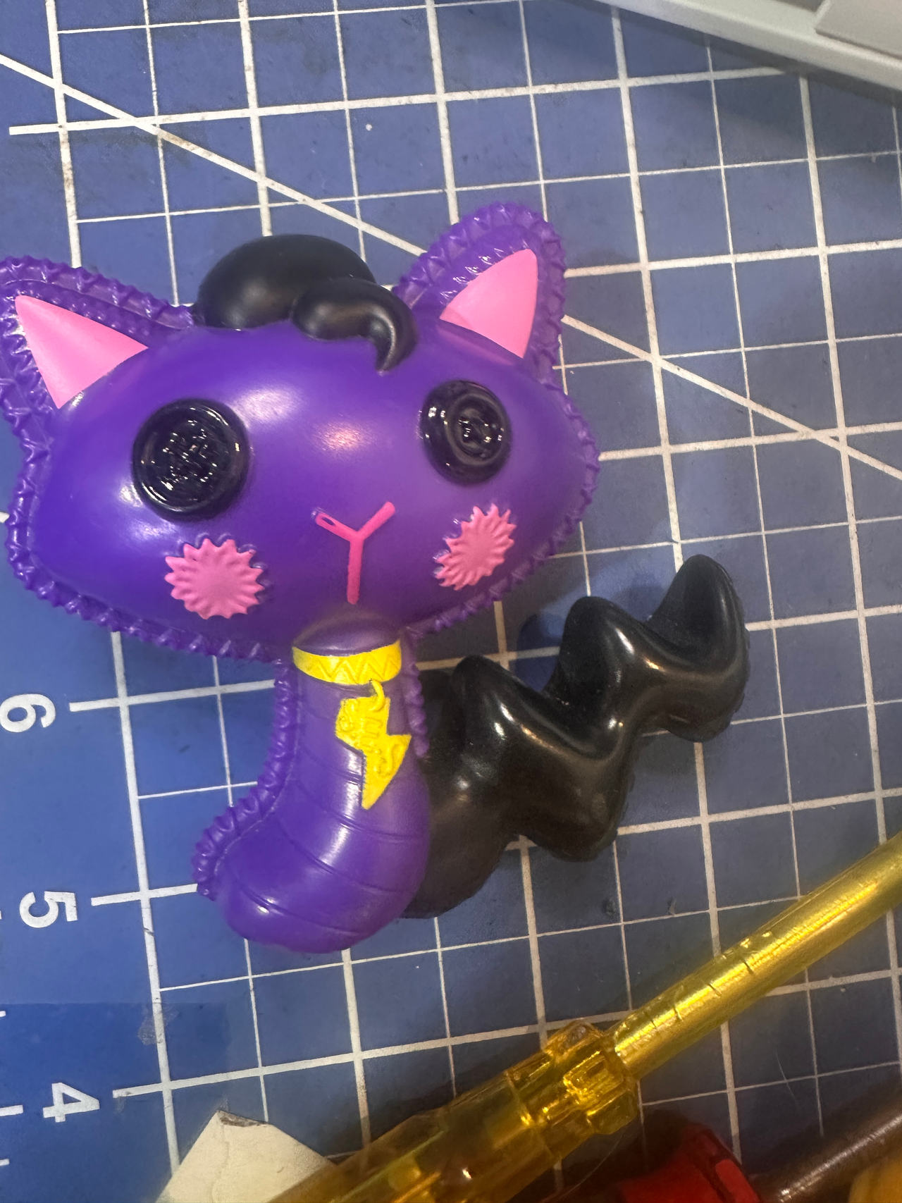LALALOOPSY Purple cat pet doll accessory  139