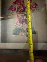 Vintage Asian Framed Art Set (2) – Embroidered Figures Wall Decor - Image 2