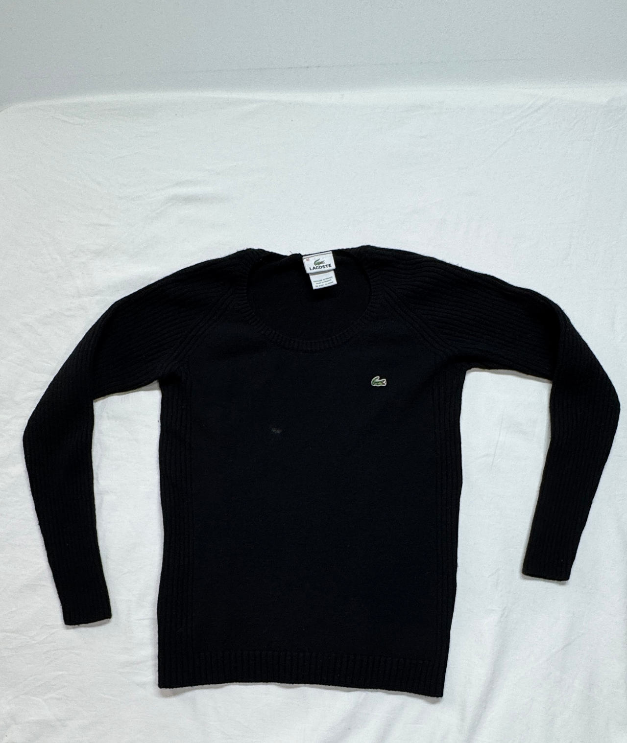 Lacoste Women's Ribbed Scoop Neck Sweater