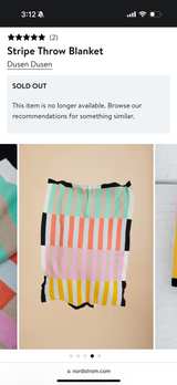 Dusen Dusen Colorblock Knit Throw Blanket - Image 3