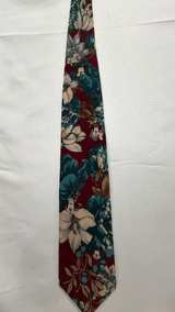 Disney Mickey Mouse Floral Burgundy Necktie - Image 2