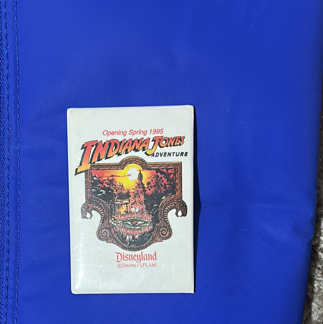 Vintage Disneyland Indiana Jones Adventure Opening 1995 Pinback