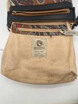 Spartina 449 Daufuskie Island Paisley Linen Leather Crossbody Bag Black Trim - Image 8