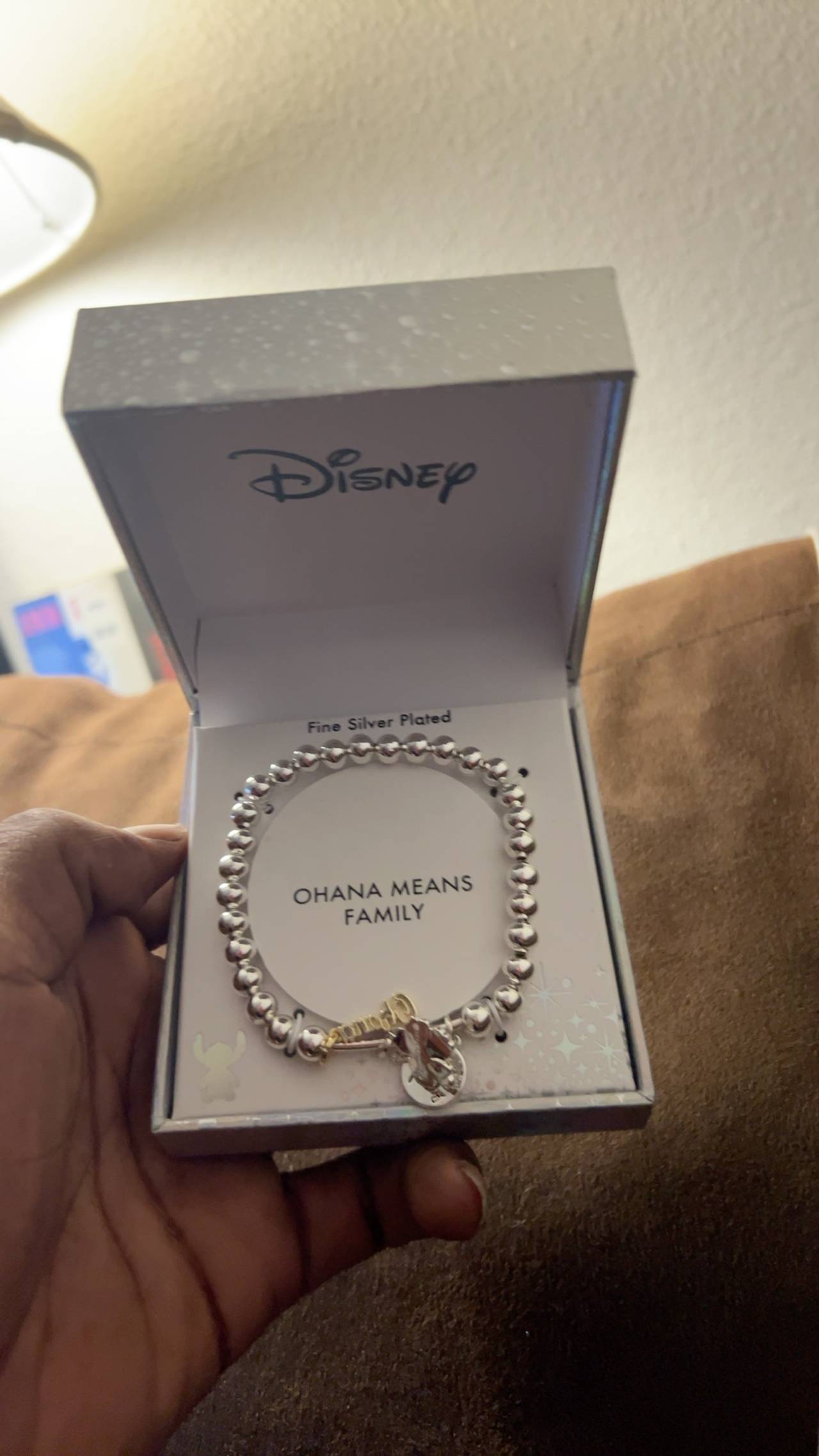 Disney Lilo & Stitch Fine Silver Plated Bracelet