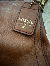 Fossil Brown Leather Crossbody Bag - Image 2