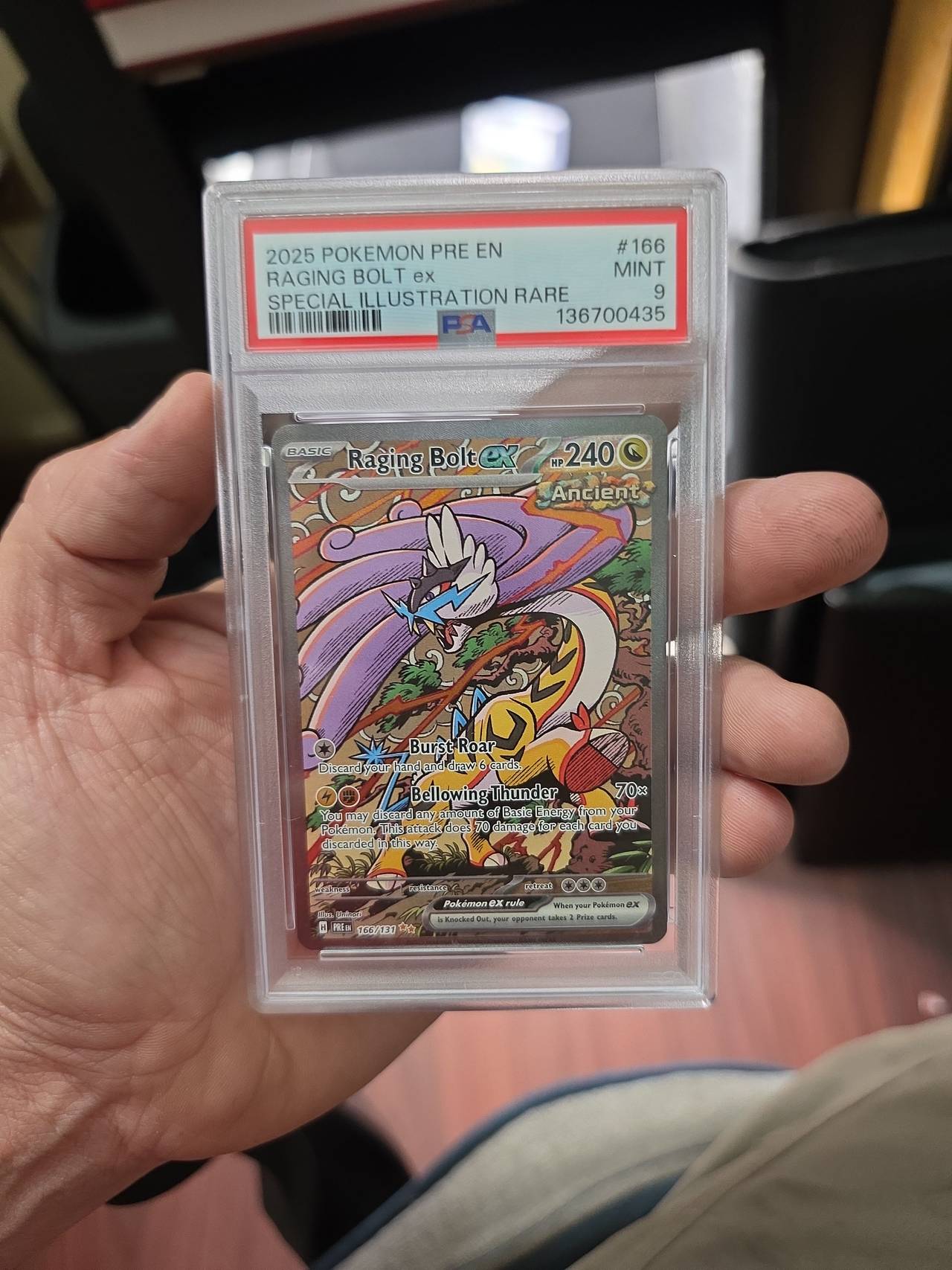 Pokémon TCG Raging Bolt ex Temporal Forces 166/131 PSA 9
