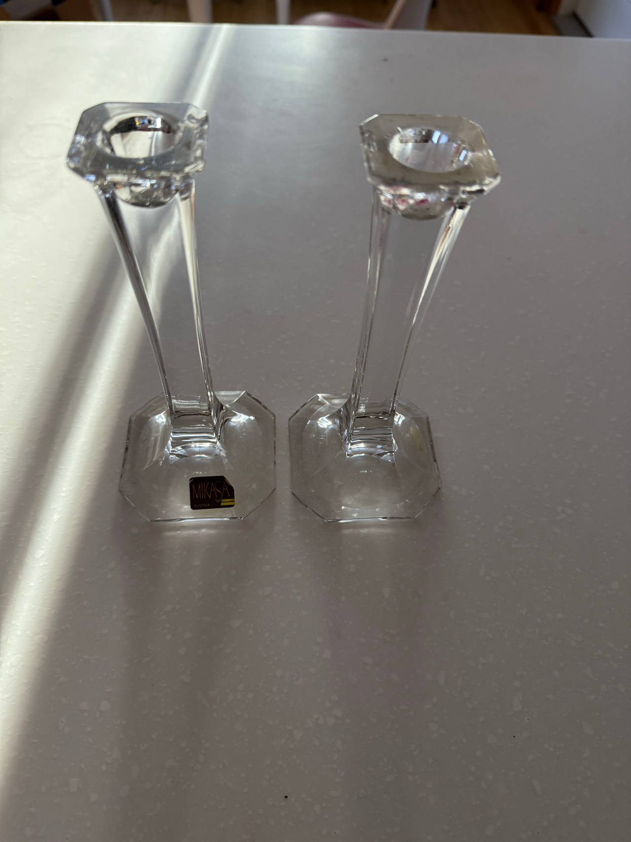 Mikasa Park Lane Crystal Candlestick Holders