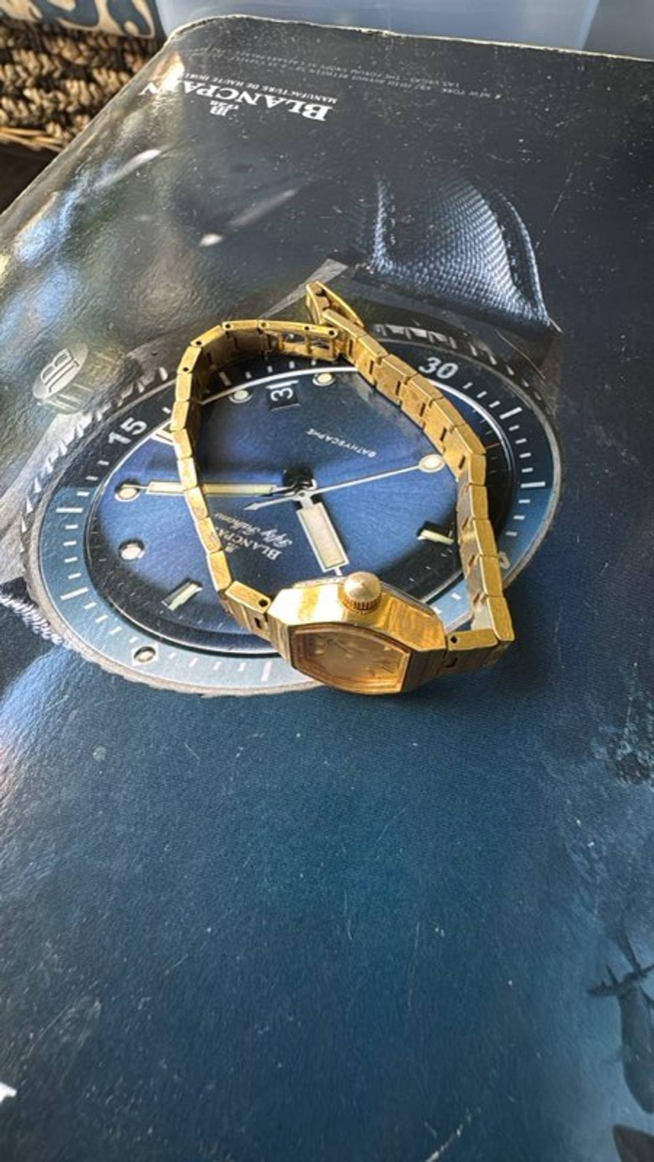 Bulova Vintage Ladies Gold Tone Hexagonal Watch