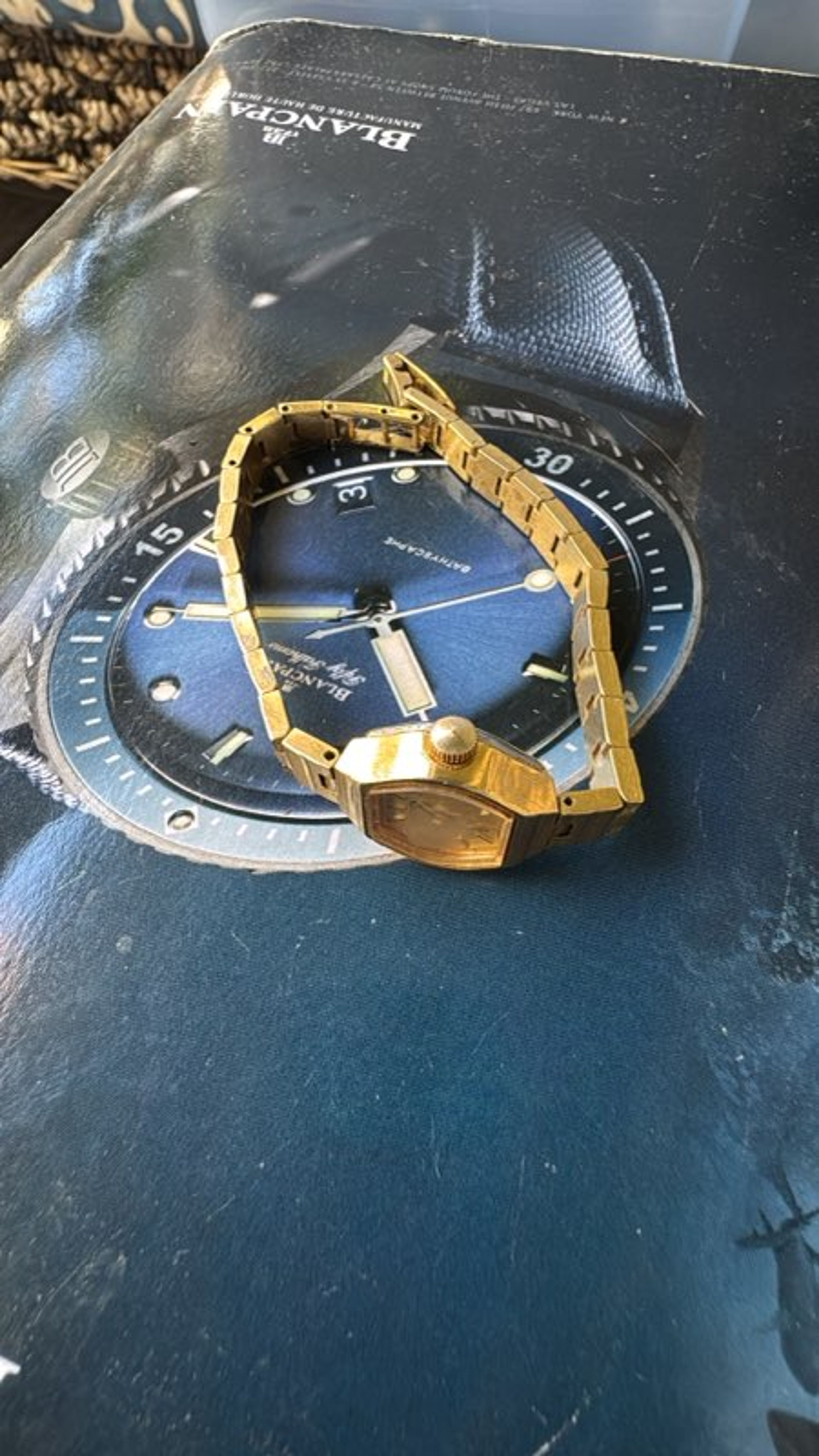 Bulova Vintage Ladies Gold Tone Hexagonal Watch