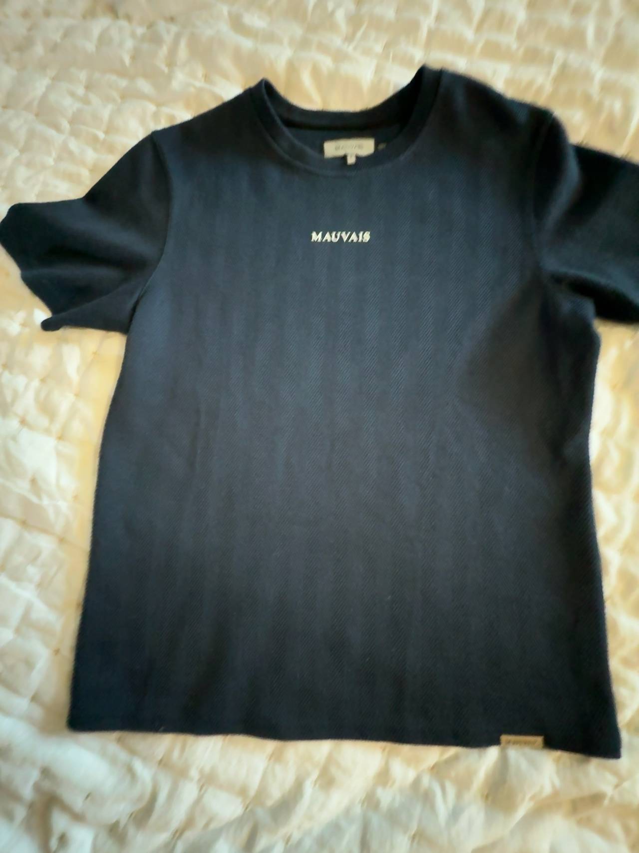 Mauvais Logo T-shirt Small Navy