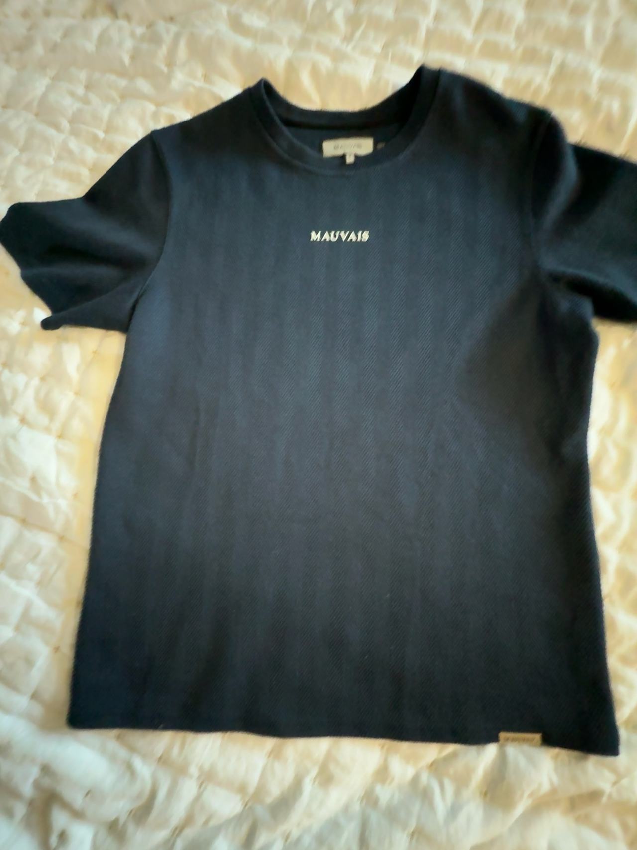 Mauvais Logo T-shirt Small Navy