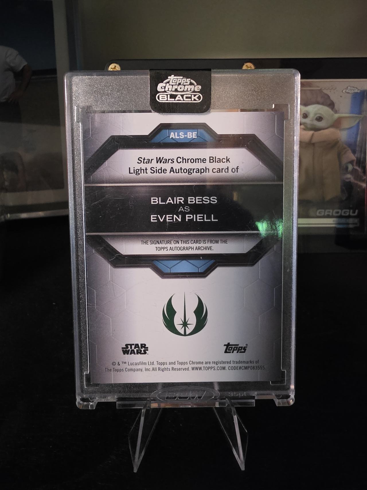 2022 Topps Chrome Black Star Wars Even Piell Autograph Green Refractor /99