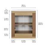Lapine 31 in. Single Sink Blond Oak Bath Vanity with White Cultured Marble Top - Image 5