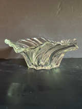 Vintage Mikasa Ruffled Glass Shell Bowl - Image 1