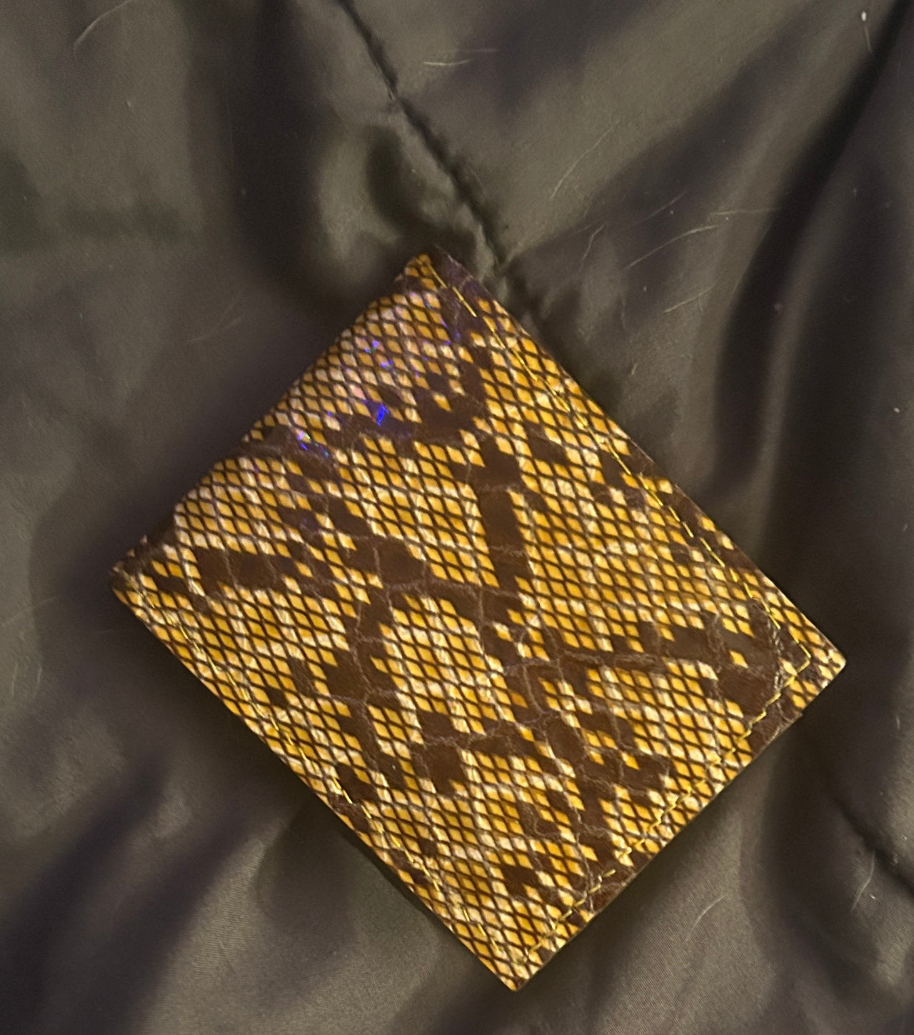 Faux Snakeskin Bifold Wallet