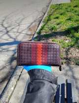 Bottega Veneta Intrecciato Striped Zip-Around Wallet - Image 2