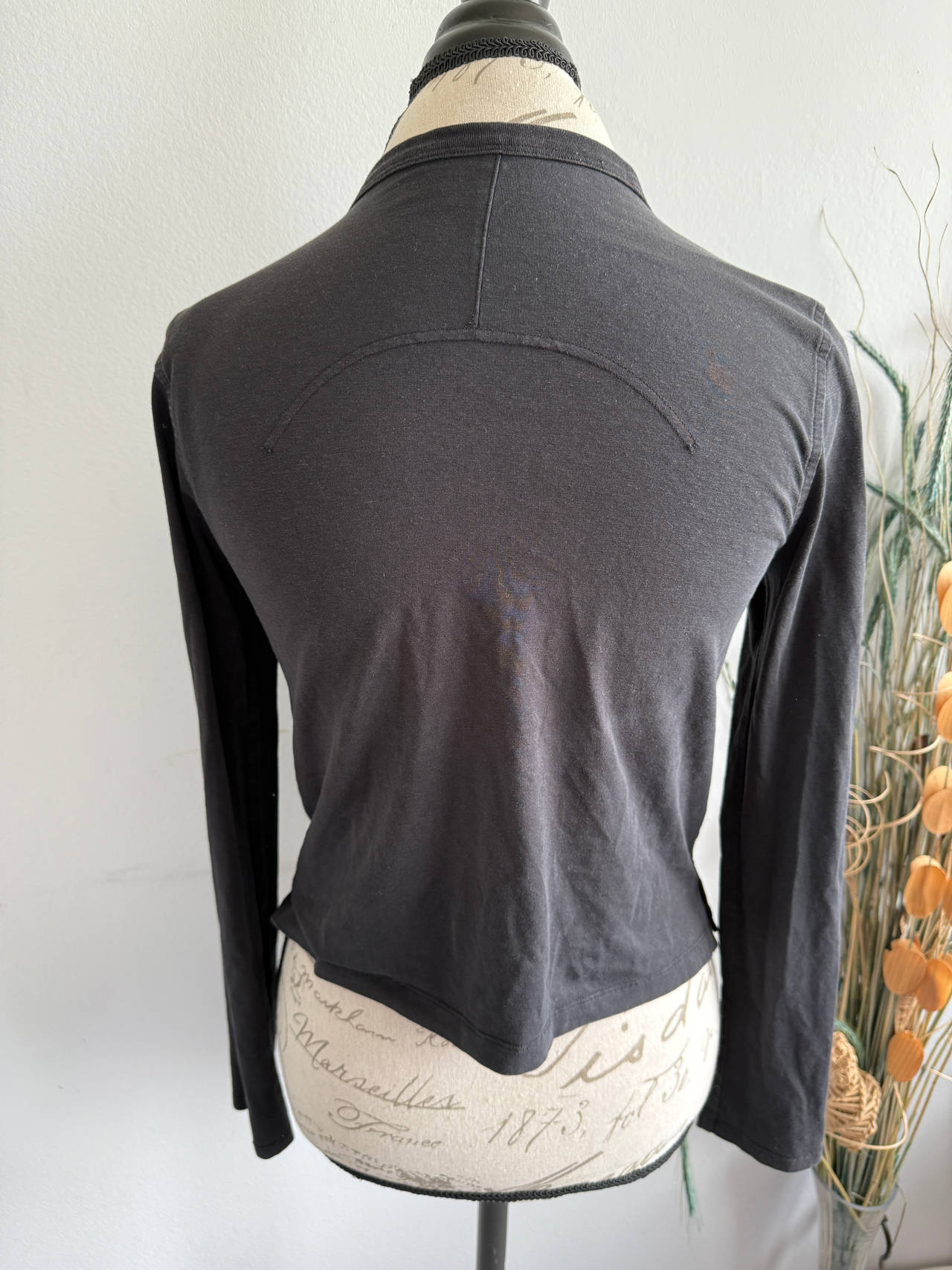 Long Sleeve Black Crop Top