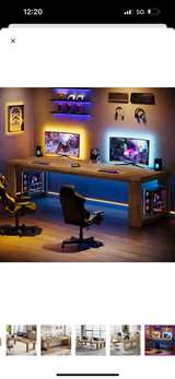 Modern Rectangular Wood Office Desk - Image 3