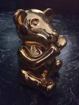 Gold Chrome Teddy Bear Figurine - Image 3